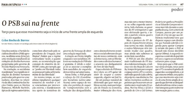 Folha de S. Paulo_Artigo_PSB sai na frente
